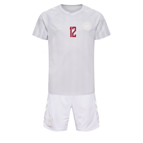 Danmark Kasper Dolberg #12 Bortedraktsett Barn VM 2022 Kortermet (+ Korte bukser) Danmark Kasper Dolberg #12 Bortedraktsett Barn VM 2022 Kortermet (+ Korte bukser)